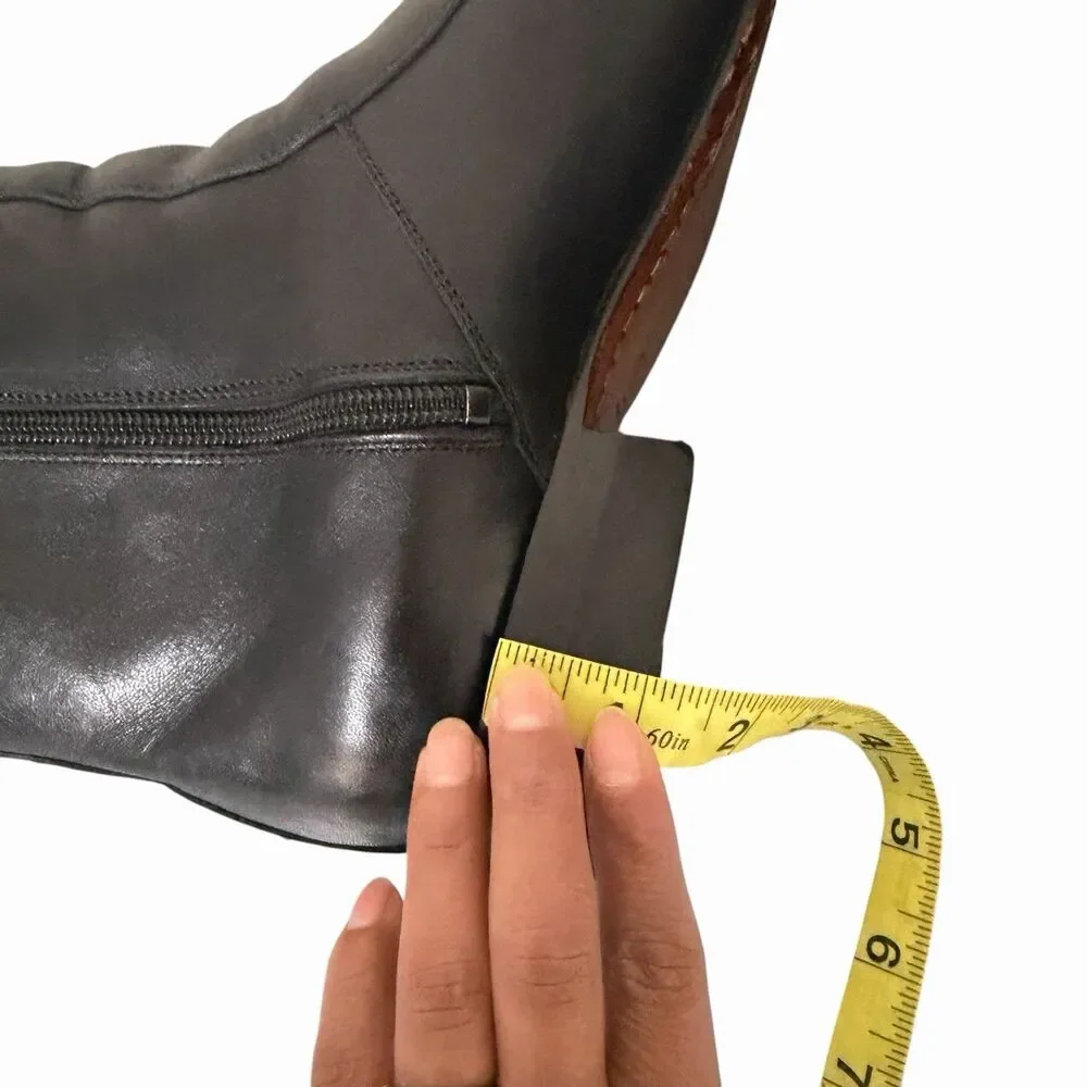Vintage Premium Quality Chelsea Style Black Leather Zipper Boots Mens  10.5D